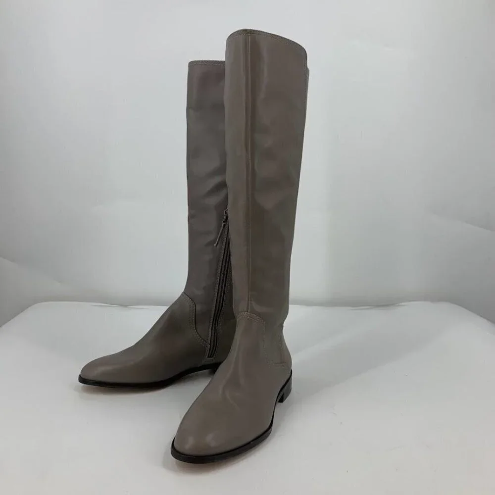 Louise et Cie Women's Lo-Verdi-R Round Toe Low Heel Leather Knee High Boots SZ 6